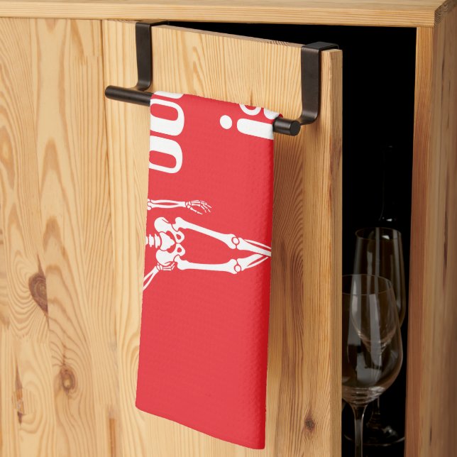 Cute Halloween Spooky Design Tea Towel (Thirds Fold)