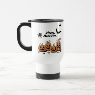 Cute Halloween Spooky Doodle Elements Travel Mug