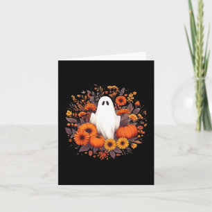 Cute Halloween Spooky Ghost Fall Pumpkin Autumn Fl Card
