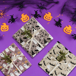 Cute Halloween spooky ghost Wrapping Paper Sheet