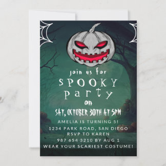 Cute Halloween, Spooky Party  Invitation