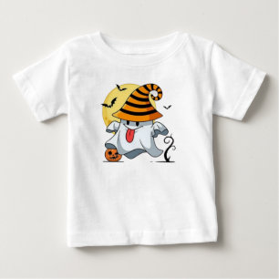 Cute Halloween Spooky Pumpkin Bat Clipart  Baby T-Shirt
