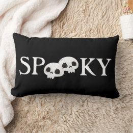 Cute Halloween Spooky Skeleton Throw Lumbar Cushion