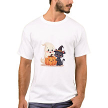 "Cute Halloween Squad | Kawaii Ghost & Pumpkin