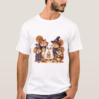 Cute Halloween Squirrels Costume Trick or Treat  T-Shirt