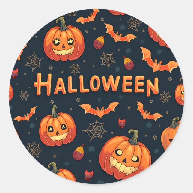 Cute Halloween Sticker (Front)
