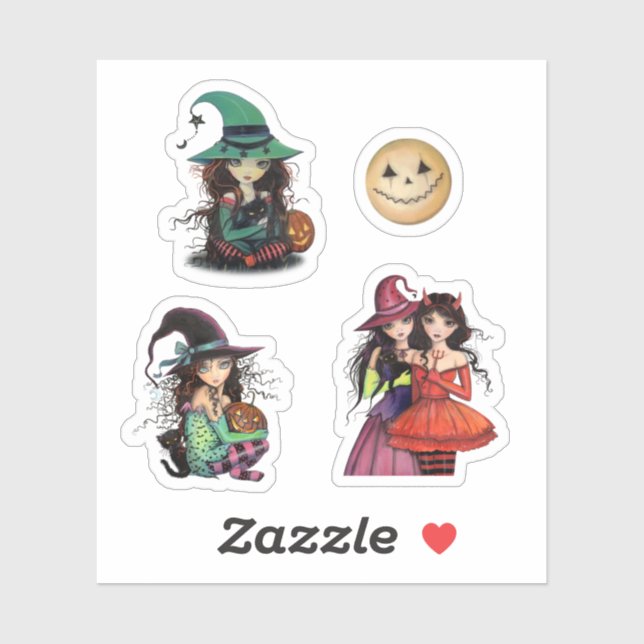 Cute Halloween Stickers Devil Witch Moon Fantasy (Sheet)