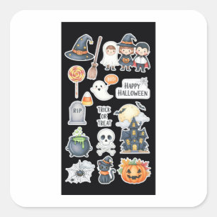 Cute Halloween Stickers & Spooky Party Designs