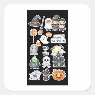 Cute Halloween Stickers & Spooky Party Designs