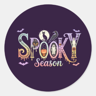 Cute Halloween Stickers, Spooky Season Halloween  Classic Round Sticker
