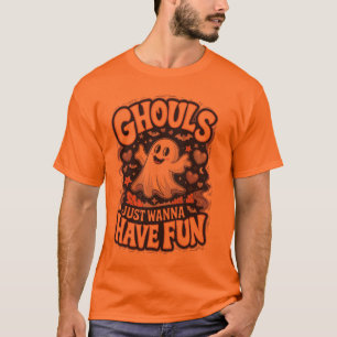 Cute Halloween T-Shirt with Happy Ghost and Fun Me