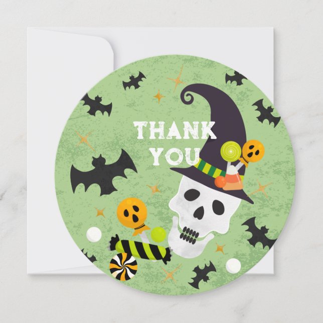 Cute Halloween Thank You Card (Front)