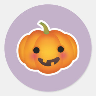 Cute Halloween/Thanksgiving Pumpkin Design Classic Round Sticker