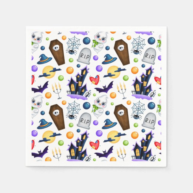 Cute Halloween Theme Napkin (Front)