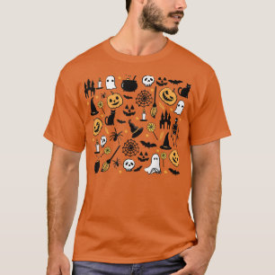 Cute Halloween Theme Pumpkin Spooky Season Hallowe T-Shirt