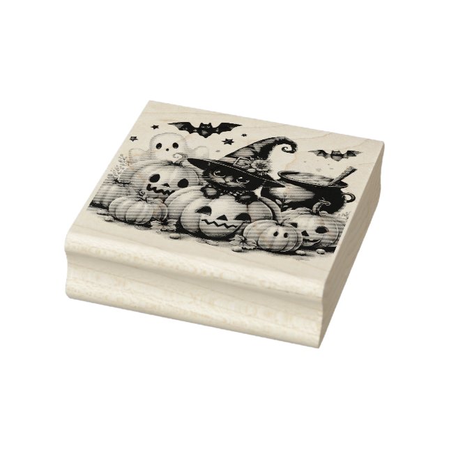 Cute Halloween Theme Rubber Stamp (Stamp)