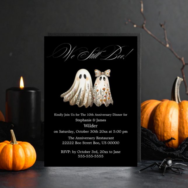 Cute Halloween Themed Wedding Anniversary Dinner  Magnet (Creator Uploaded)