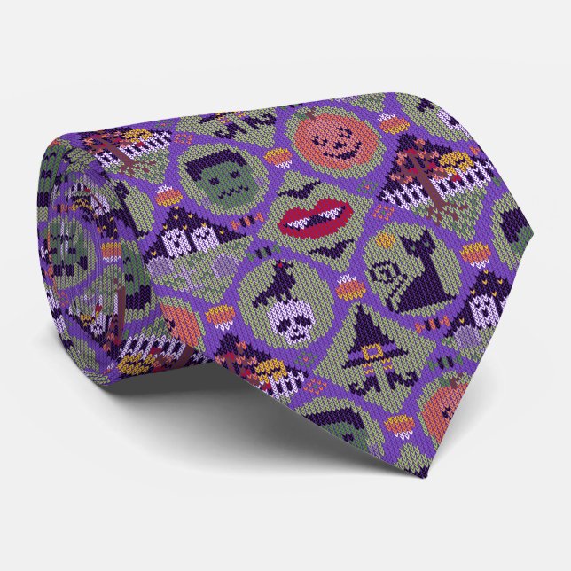 Cute Halloween Tie (Rolled)
