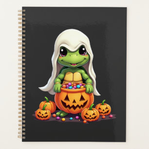 Cute Halloween Turtle Ghost with Candy (1) Planner
