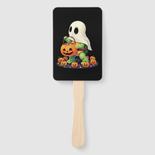 Cute Halloween Turtle Ghost with Candy (2) Hand Fan