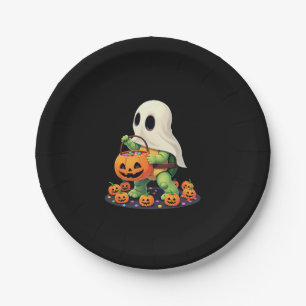 Cute Halloween Turtle Ghost with Candy (2) Paper Plate