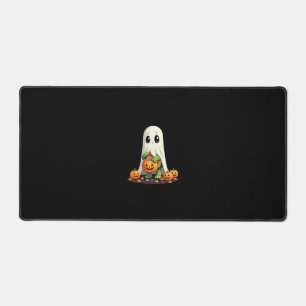 Cute Halloween Turtle Ghost with Candy (6) Desk Mat