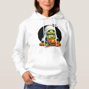 Cute Halloween Turtle Ghost with Candy (7) Hoodie