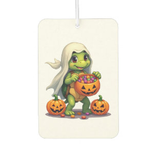 Cute Halloween Turtle Ghost with Candy (8) Car Air Freshener
