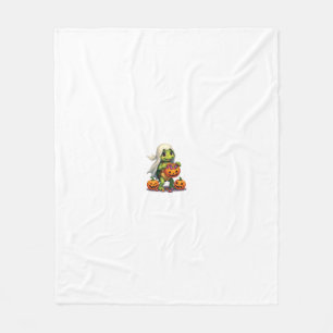 Cute Halloween Turtle Ghost with Candy (8) Fleece Blanket