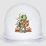 Cute Halloween Turtle Ghost with Candy (8) Snowglobe<br><div class="desc">Cute Halloween Turtle Ghost with Candy (8)</div>