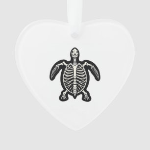 Cute Halloween Turtle Skeleton Tortoise Fossils Ar Ornament