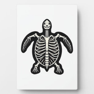 Cute Halloween Turtle Skeleton Tortoise Fossils Ar Plaque