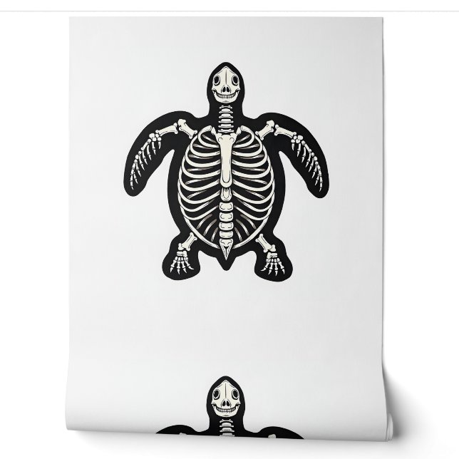 Cute Halloween Turtle Skeleton Tortoise Fossils Ar Wallpaper (Unrolling)