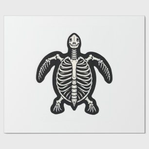 Cute Halloween Turtle Skeleton Tortoise Fossils Ar Wrapping Paper