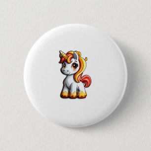 Cute Halloween Unicorn Candy Corn Horn Magical Hor 6 Cm Round Badge