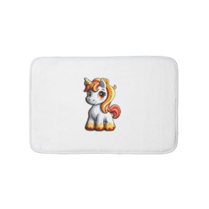 Cute Halloween Unicorn Candy Corn Horn Magical Hor Bath Mat