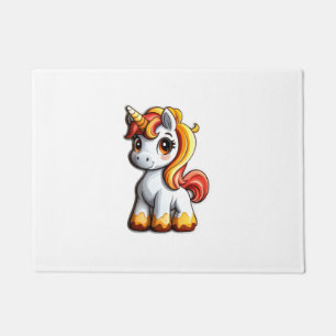 Cute Halloween Unicorn Candy Corn Horn Magical Hor Doormat