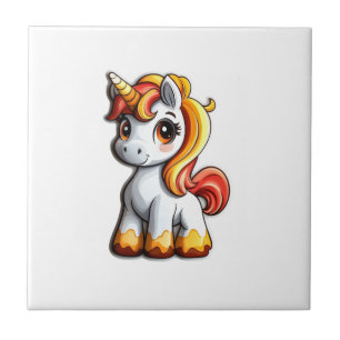 Cute Halloween Unicorn Candy Corn Horn Magical Hor Tile