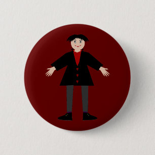 Cute Halloween Vampire 6 Cm Round Badge
