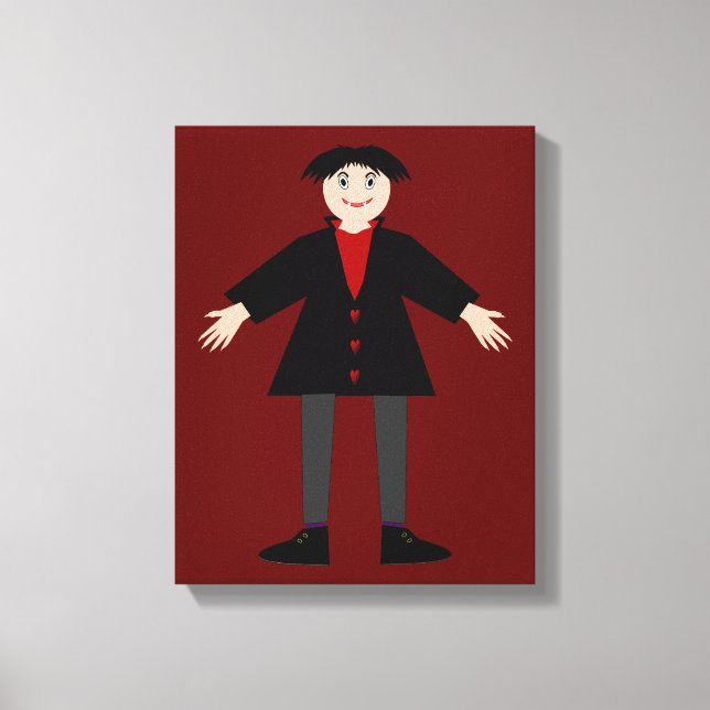Cute Halloween Vampire Canvas Print (Front)