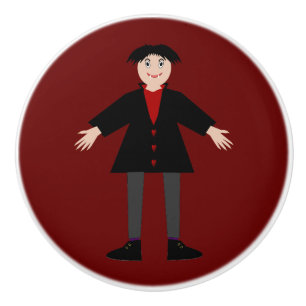 Cute Halloween Vampire Ceramic Knob