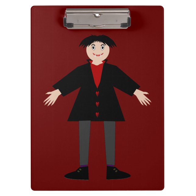 Cute Halloween Vampire Clipboard (Front)