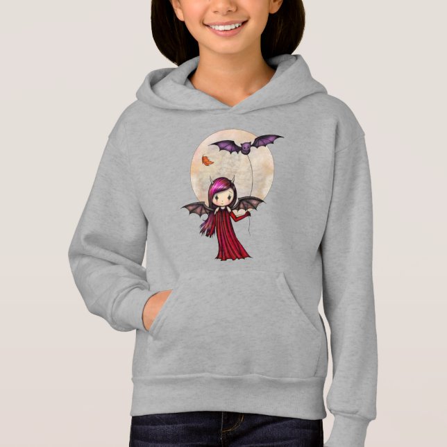 Cute Halloween Vampire Creature with Cat (Front)