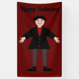 Cute Halloween Vampire Custom Banner