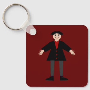 Cute Halloween Vampire Custom Double Sided Key Ring