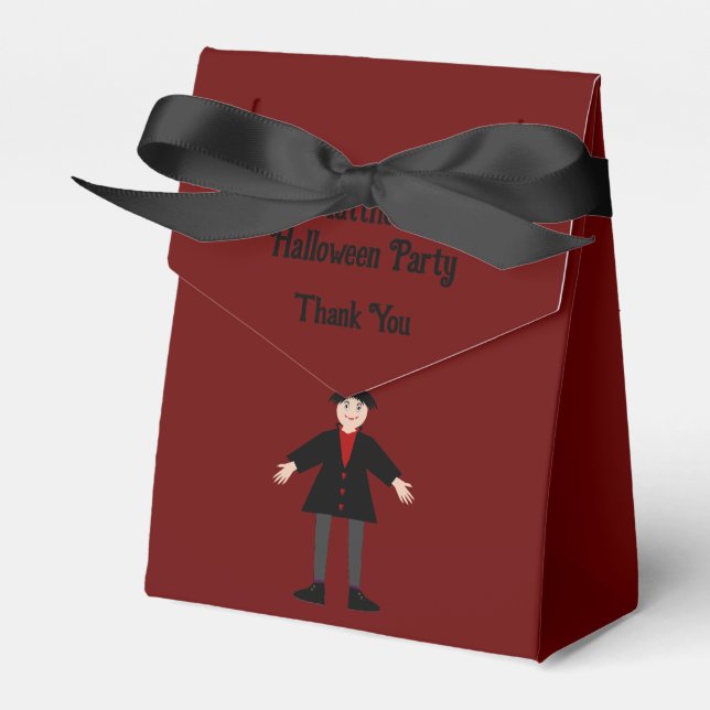 Cute Halloween Vampire Custom Favour Box (Front Side)