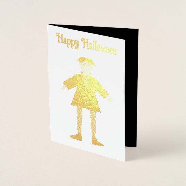 Cute Halloween Vampire Custom Foil Card (Front)
