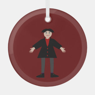 Cute Halloween Vampire Glass Tree Decoration