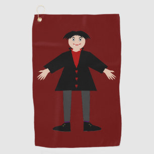 Cute Halloween Vampire Golf Towel