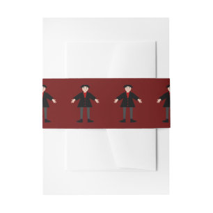 Cute Halloween Vampire Invitation Belly Band